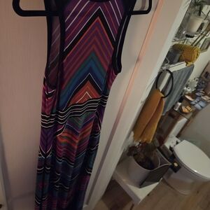 Calvin Klein Vibrant Striped Maxi Dress